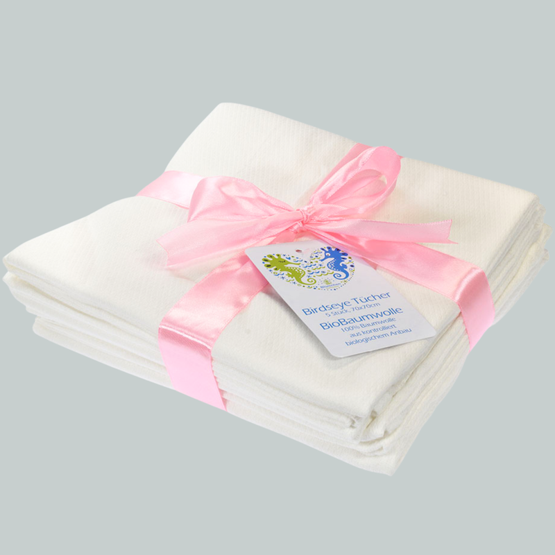 BLÜMCHEN Mullwindeln aus Bio-Baumwolle "BirdEye" 5er-Pack