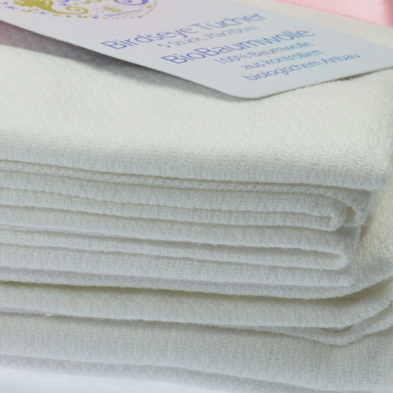 BLÜMCHEN Mullwindeln aus Bio-Baumwolle "BirdEye" 5er-Pack