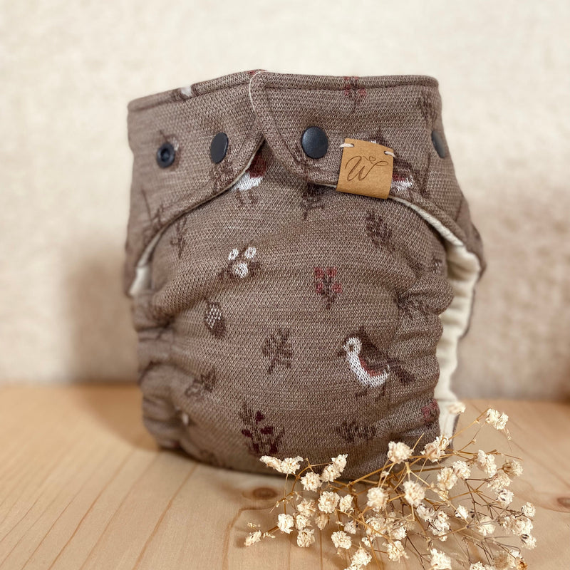 WickelArt Wollüberhose OneSize  Wintervögeli vorne