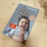 Buchcover ‚Mein kompetentes Baby‘ von Nora Imlau mit Titel und Foto von Eltern mit Baby.